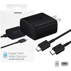SAMSUNG - Cargador 45W EP-TA845 USB-C Negro