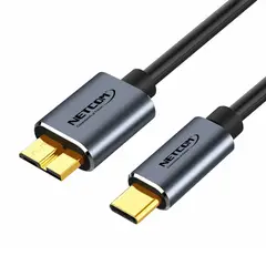 NETCOM - Cable USB 3.0 Tipo C a USB Micro-B 1 Metro cable disco duro
