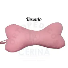 GENERICO - Almohada Hueso para Cuello Pies Rodillas Color Rosado