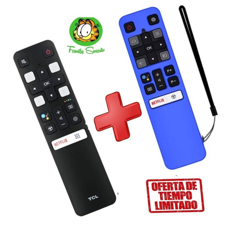 Control Tcl Smart Modelo Rc802V Funda Azul Cerrada