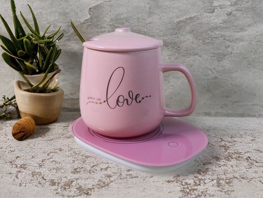 Tasa inteligente Inalámbrico Mugs Café Té Mate Rosado