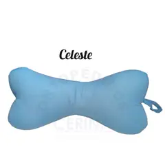 GENERICO - Almohada Hueso para Cuello Pie Rodilla Color Celeste