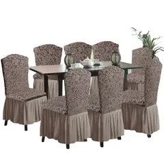 SALA FABULOSA - Funda de silla 8 piezas - Beige - Alto relieve espiral