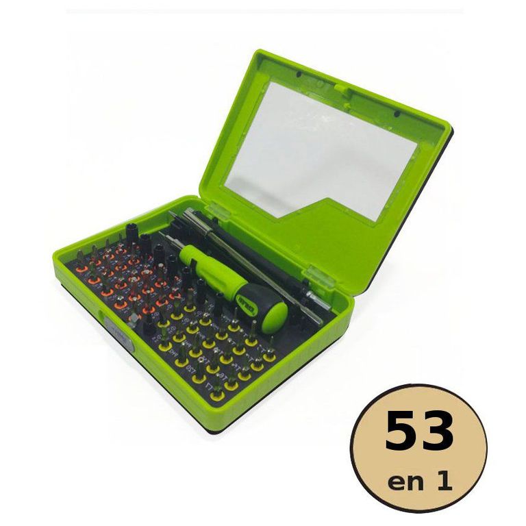53 en 1 kit desarmadores precisión t8 t9 t10 t15 torx seguro t8h t10h