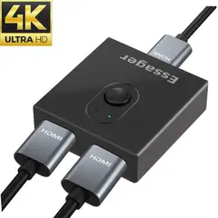 GENERICO - Comutador spliter hdmi bi-direccional 2 entrada 1 salida 1input 2outpu