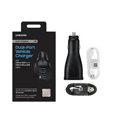 SAMSUNG - Cargador De Auto Carga Rápida 15W 2 Cables Tipo-C, V8