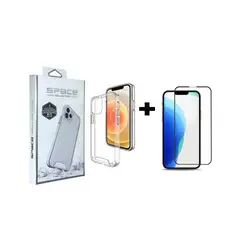 SPACE - Case Anticaida + Vidrio Templado iPhone 12 Transparente