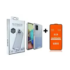 SPACE - Case Anticaida + Vidrio Templado Samsung A71 Transparente