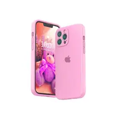 GENERICO - Silicone Case Con P/Cámara Iphone 13 Pro - Rosa