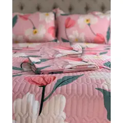 MINGDA - Set De Cubrecama Queen + Set de Sabanas + Fundas de 5 Piezas