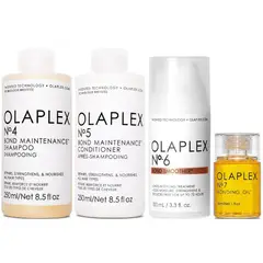 OLAPLEX - N°4 + N° 5 + N°6 + N°7 Shampoo +Acondicionador +Crema +Aceite