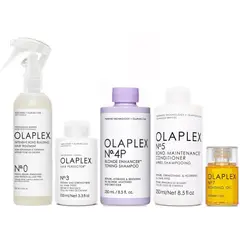 OLAPLEX - N°0 + N°3 + N°4P + N°5 + N° 7 Tratamiento Cabello Rubio