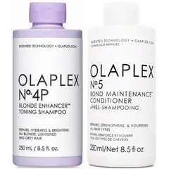 OLAPLEX - N°4P + N°5 Shampoo para Cabello Rubio + Acondicionador
