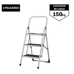PRETUL - Escalera tubular plegable 3 peldaños de acero