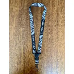 GENERICO - Llavero Volcom Lanyard Pita Colgador de Llaves Blanco y Negro