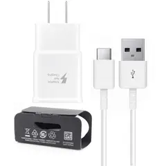 SAMSUNG - Cargador s10 plus - fast charger 5v 2.0A Typo- c - blanco