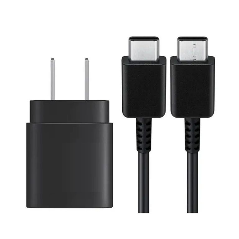 Cargador Genérico de 25Watts con Cable Tipo-C para Smartphones Negro