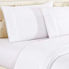 CASATEX - Juego de Sábanas Bordadas 100% Algodón - BRODERIE 2Plz