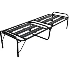 GENERICO - Cama plegable de 1 plaza doble plancha más colchoneta 3 pulgadas