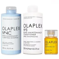 OLAPLEX - N°4C + N°5 + N°7 Shampoo Clarificante + Acondicionador Aceite