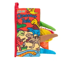 JOLLYBABY - Libro sensorial de tela suave para bebés Colitas Dinosaurio