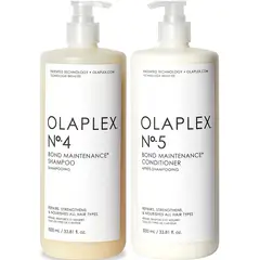 OLAPLEX - N°4 + N° 5 Shampoo Reparador 1000ml + Acondicionador