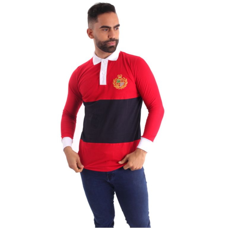 Polo Manga Larga Hombre Piero Biani - Rojo