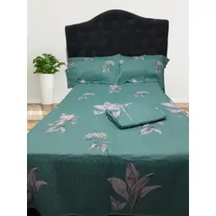 MINGDA - Set De Cubrecama Queen + Set de Sabanas + Fundas de 5 Piezas