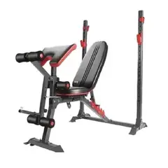 ALPHA GYM - Banca multifuncional con rack profesional Mini gimnasio