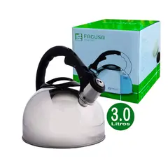 FACUSA - Tetera 3 Litros Modelo Elegant Acero Inoxidable