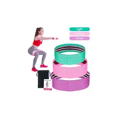 GENERICO - Set de 3 bandas resistencia elástica tela ligas ejercicios