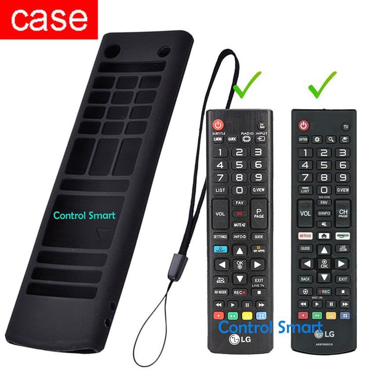 Funda Para Control Lg Akb Cubre Todo El Control - Negro