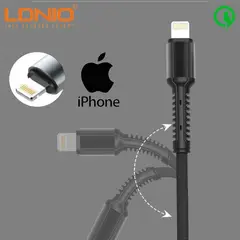 LDNIO - Cable usb iphone anti quebraduras de 2 metros