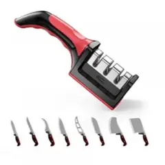 GENERICO - Afilador de cuchillo de 2 filos o 3 filos afilador de cocina portátil