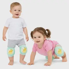 GENERICO - Rodilleras Para Gateo Bebé Verde Cómodas Elásticas Lavables Unisex