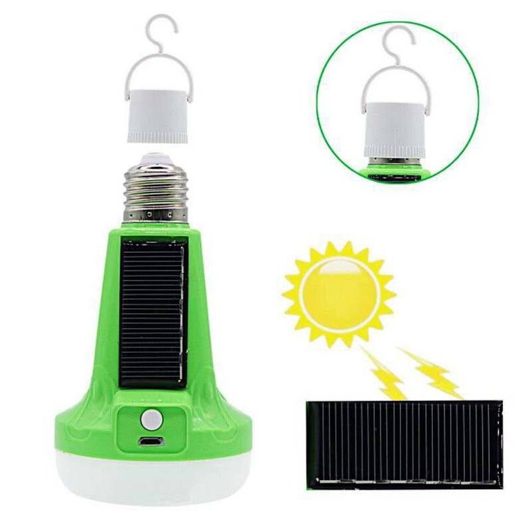 Foco Led Solar Emergencia Linterna verde Recargable