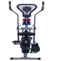 ALPHA GYM - Bicicleta elíptica multifuncional Pesas y Twister