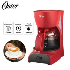 OSTER - Cafetera con filtro permanente de 4 tazas BVSTDCDR5R