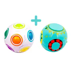 GENERICO - Pack de 2 Bolas Mágicas Rompecabezas - anti estrés