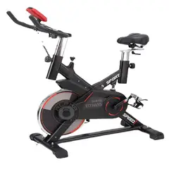 ALPHA GYM - Bicicleta spinning profesional estática volante 15 Kg