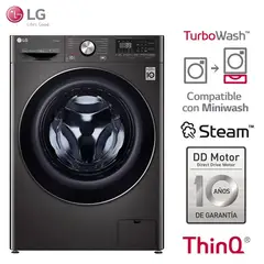 LG - Lavaseca 14/8Kg Carga Frontal con AI DD Inteligencia Artificial WD14BVC2S6C Negro Acero