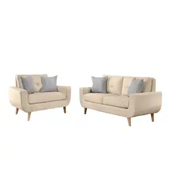 GENERICO - Juego de Sala Micaela 2-1 Beige Claro