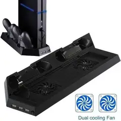 OEM - Base 3 en 1 para PS4 Soporte Cooler Cargador de Mandos