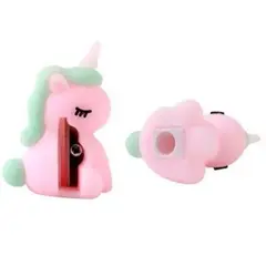 GENERICO - Sacapuntas - Tajador para lápices - Modelo unicornio Rosa