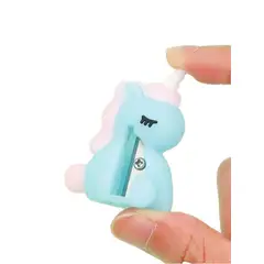 GENERICO - Sacapuntas - Tajador para lápices - Modelo unicornio Celeste