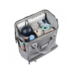 BEABA - Mochila Pañalera - Cambiador Wellintog Heather Gris