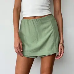 DESIRE - Short Falda Lino Para Mujer