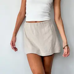 DESIRE - Short Falda Lino Para Mujer