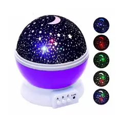 ITELSISTEM - Lampara Proyector Estrellas Decorativo niños Usb Morado