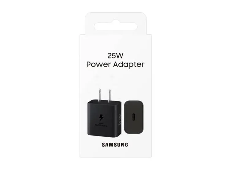 ADAPTADOR 25W PARA GALAXY ORIGINAL GANTECH A35 A55 S23 - NEGRO